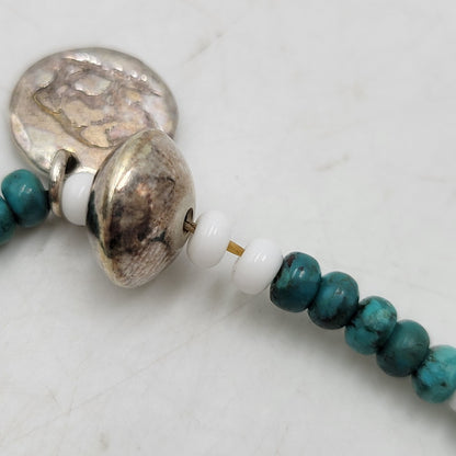 【中古品】【メンズ/レディース】 Pherrow's フェローズ × PEACE ピース TURQUOISE BRACELET ターコイズ ブレスレット アクセサリー 192-260909-as-07-izu カラー：ターコイズ×ホワイト 万代Net店