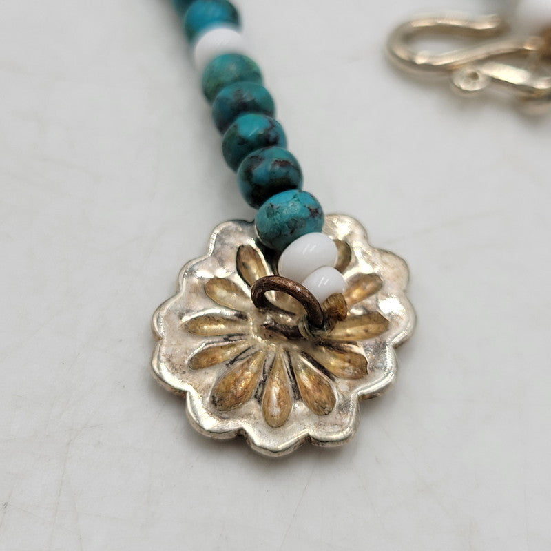 【中古品】【メンズ/レディース】 Pherrow's フェローズ × PEACE ピース TURQUOISE BRACELET ターコイズ ブレスレット アクセサリー 192-260909-as-07-izu カラー：ターコイズ×ホワイト 万代Net店