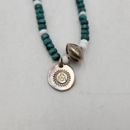 【中古品】【メンズ/レディース】 Pherrow's フェローズ × PEACE ピース TURQUOISE BRACELET ターコイズ ブレスレット アクセサリー 192-260909-as-07-izu カラー：ターコイズ×ホワイト 万代Net店