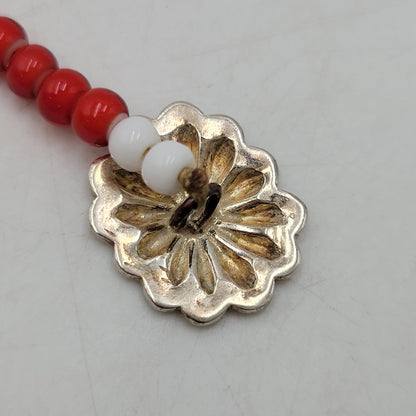 【中古品】【メンズ/レディース】 Pherrow's フェローズ × PEACE ピース BRACELET ブレスレット アクセサリー 192-260909-as-08-izu カラー：レッド×ホワイト 万代Net店