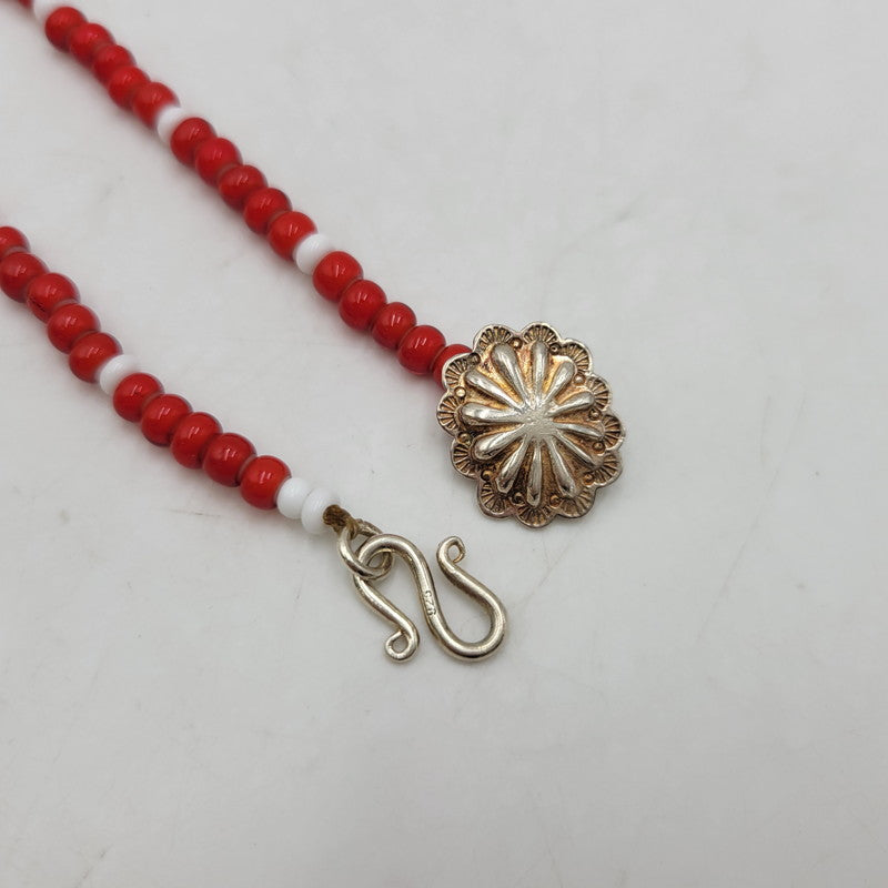 【中古品】【メンズ/レディース】 Pherrow's フェローズ × PEACE ピース BRACELET ブレスレット アクセサリー 192-260909-as-08-izu カラー：レッド×ホワイト 万代Net店