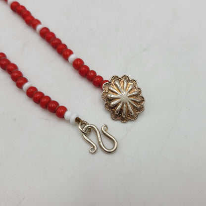 【中古品】【メンズ/レディース】 Pherrow's フェローズ × PEACE ピース BRACELET ブレスレット アクセサリー 192-260909-as-08-izu カラー：レッド×ホワイト 万代Net店