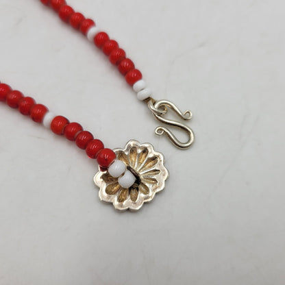 【中古品】【メンズ/レディース】 Pherrow's フェローズ × PEACE ピース BRACELET ブレスレット アクセサリー 192-260909-as-08-izu カラー：レッド×ホワイト 万代Net店