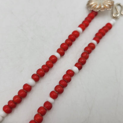 【中古品】【メンズ/レディース】 Pherrow's フェローズ × PEACE ピース BRACELET ブレスレット アクセサリー 192-260909-as-08-izu カラー：レッド×ホワイト 万代Net店