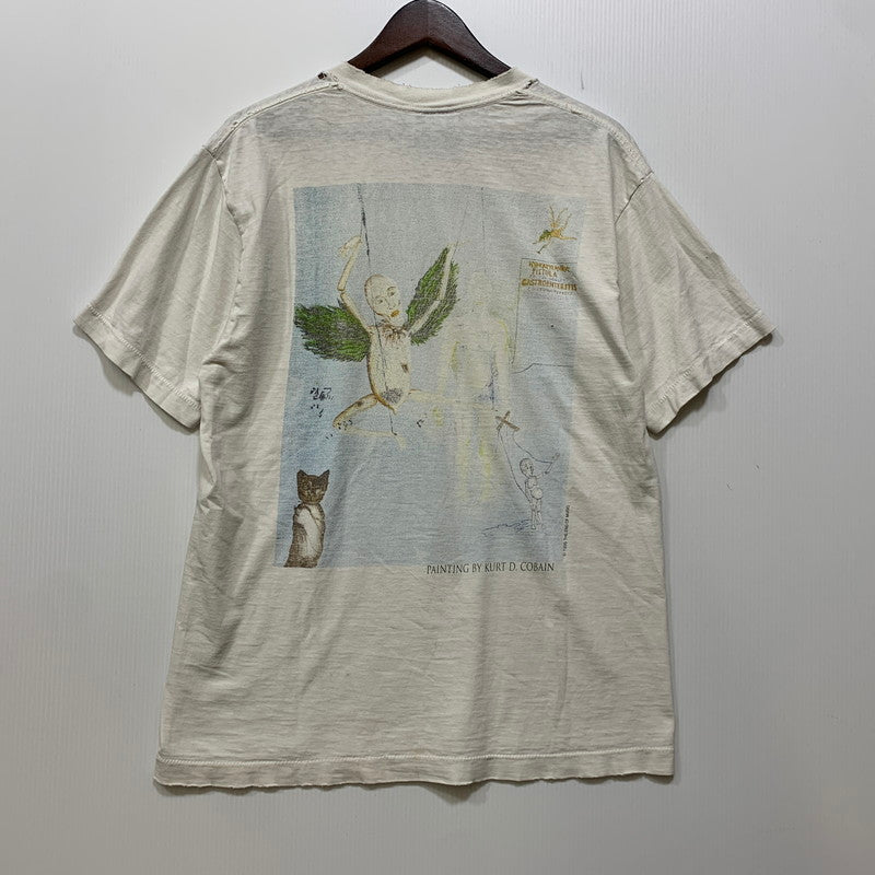【現状渡し品】【メンズ】 GIANT ジャイアント NIRVANA KURT COBAIN 1967-1994 MEMORIAL SS TEE c1995 ニルヴァーナ カート コバーン 半袖 Tシャツ 両シングル USA製 146-260920-as-02-izu サイズ：L カラー：ホワイト 万代Net店