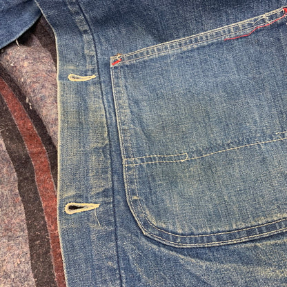 【現状渡し品】【メンズ】 SEARS シアーズ WORK LEISURE 14407 USA製 BLANKET LINER DENIM COVERALL ワークレジャー ブランケット ライナー デニム カバーオール アウター 146-260907-kh-07-izu サイズ：L カラー：インディゴ 万代Net店