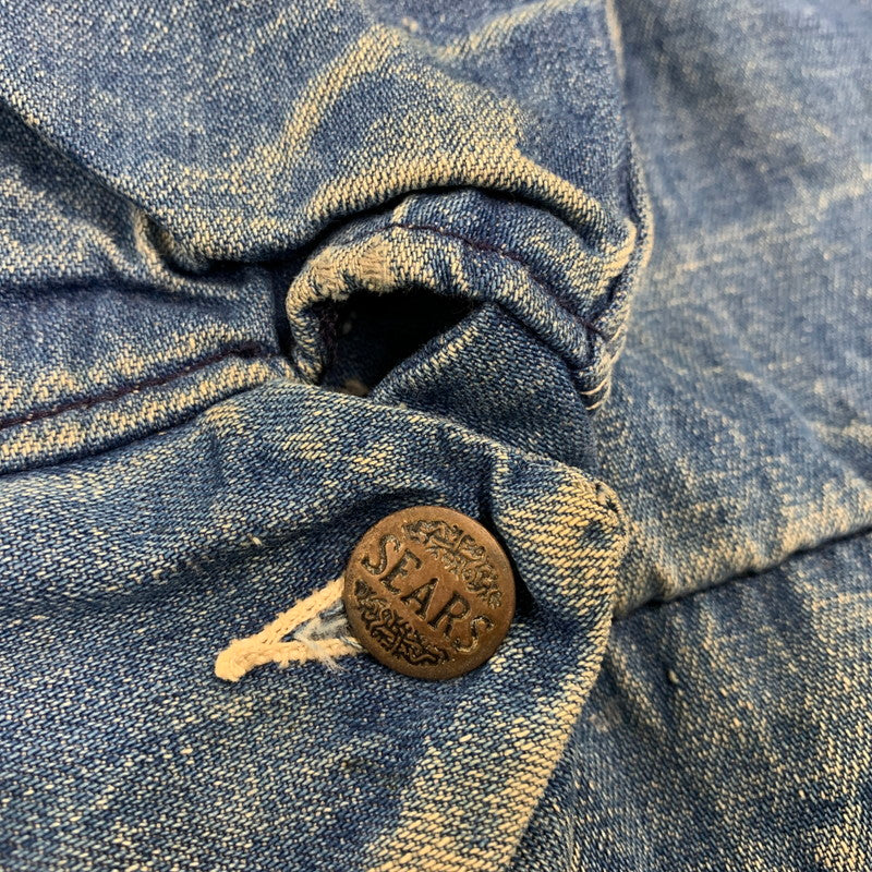 【現状渡し品】【メンズ】 SEARS シアーズ WORK LEISURE 14407 USA製 BLANKET LINER DENIM COVERALL ワークレジャー ブランケット ライナー デニム カバーオール アウター 146-260907-kh-07-izu サイズ：L カラー：インディゴ 万代Net店
