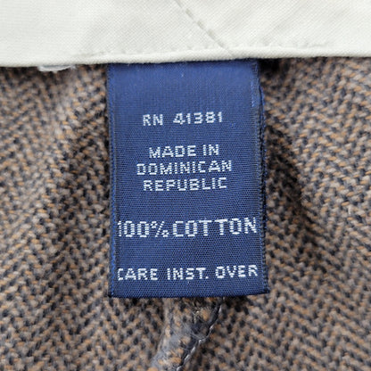 【中古品】【メンズ】 POLO RALPH LAUREN ポロ・ラルフローレン ドミニカ製 2TUCK HERRINGBONE SLACKS 2タック ヘリボーン スラックス ボトムス 157-260908-yn-05-izu サイズ：34×32 カラー：ブラウン 万代Net店