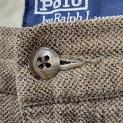 【中古品】【メンズ】 POLO RALPH LAUREN ポロ・ラルフローレン ドミニカ製 2TUCK HERRINGBONE SLACKS 2タック ヘリボーン スラックス ボトムス 157-260908-yn-05-izu サイズ：34×32 カラー：ブラウン 万代Net店
