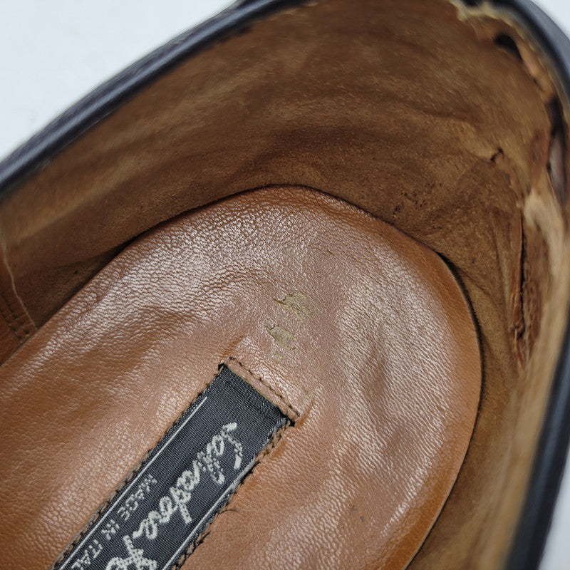 【現状渡し品】【メンズ】 Salvatore Ferragamo サルヴァトーレフェラガモ DRESS SHOES C26U ドレスシューズ 靴 183-260909-as-11-izu サイズ：9 3E カラー：ブラック 万代Net店