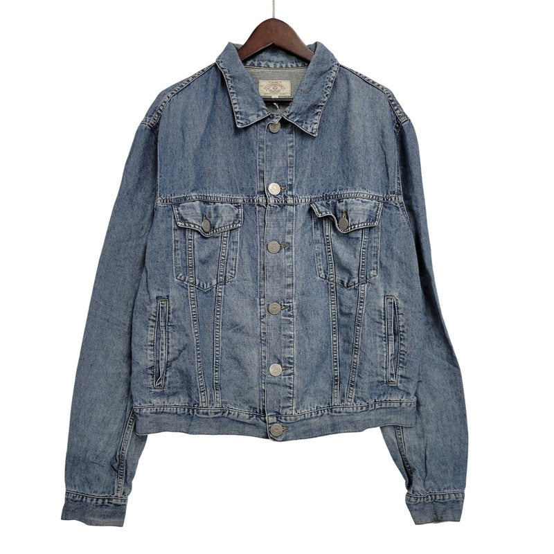 【中古品】【メンズ】 ARMANI JEANS アルマーニ・ジーンズ 90S DENIM SHIRT JACKET デニム シャツ ジャケット トップス 長袖 146-260918-ya-27-izu サイズ：USA36 カラー：インディゴ 万代Net店