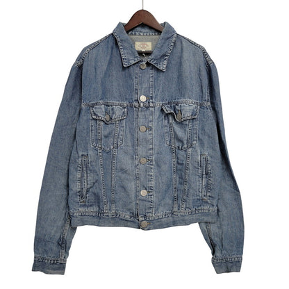 【中古品】【メンズ】 ARMANI JEANS アルマーニ・ジーンズ 90S DENIM SHIRT JACKET デニム シャツ ジャケット トップス 長袖 146-260918-ya-27-izu サイズ：USA36 カラー：インディゴ 万代Net店