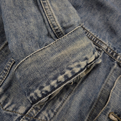 【中古品】【メンズ】 ARMANI JEANS アルマーニ・ジーンズ 90S DENIM SHIRT JACKET デニム シャツ ジャケット トップス 長袖 146-260918-ya-27-izu サイズ：USA36 カラー：インディゴ 万代Net店