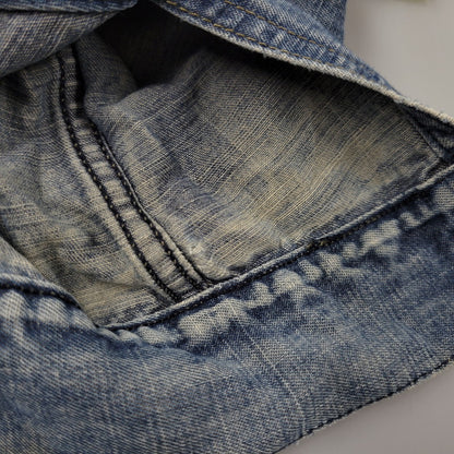 【中古品】【メンズ】 ARMANI JEANS アルマーニ・ジーンズ 90S DENIM SHIRT JACKET デニム シャツ ジャケット トップス 長袖 146-260918-ya-27-izu サイズ：USA36 カラー：インディゴ 万代Net店