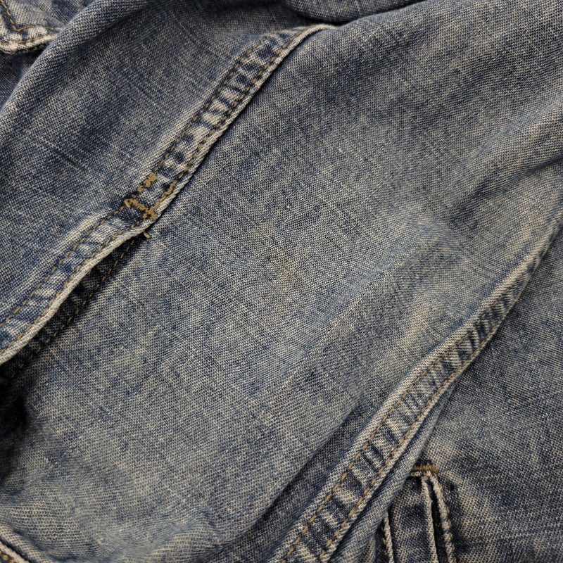 【中古品】【メンズ】 ARMANI JEANS アルマーニ・ジーンズ 90S DENIM SHIRT JACKET デニム シャツ ジャケット トップス 長袖 146-260918-ya-27-izu サイズ：USA36 カラー：インディゴ 万代Net店