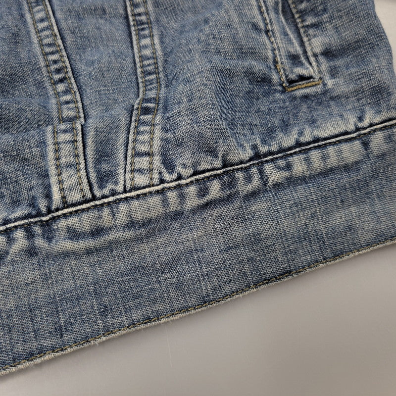 【中古品】【メンズ】 ARMANI JEANS アルマーニ・ジーンズ 90S DENIM SHIRT JACKET デニム シャツ ジャケット トップス 長袖 146-260918-ya-27-izu サイズ：USA36 カラー：インディゴ 万代Net店