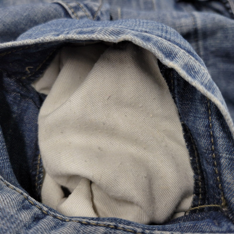 【中古品】【メンズ】 ARMANI JEANS アルマーニ・ジーンズ 90S DENIM SHIRT JACKET デニム シャツ ジャケット トップス 長袖 146-260918-ya-27-izu サイズ：USA36 カラー：インディゴ 万代Net店