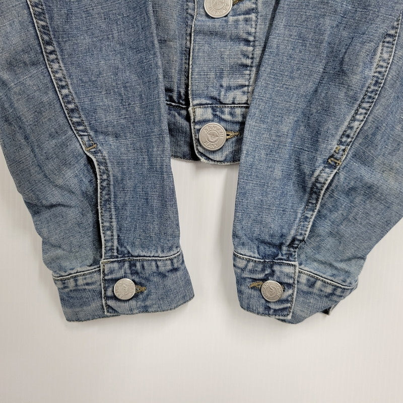 【中古品】【メンズ】 ARMANI JEANS アルマーニ・ジーンズ 90S DENIM SHIRT JACKET デニム シャツ ジャケット トップス 長袖 146-260918-ya-27-izu サイズ：USA36 カラー：インディゴ 万代Net店