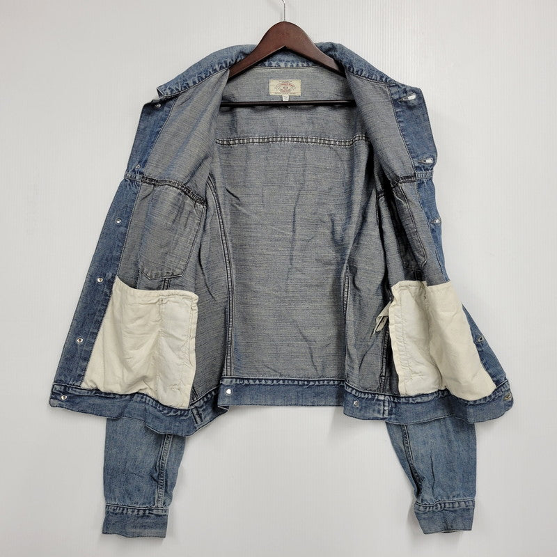 【中古品】【メンズ】 ARMANI JEANS アルマーニ・ジーンズ 90S DENIM SHIRT JACKET デニム シャツ ジャケット トップス 長袖 146-260918-ya-27-izu サイズ：USA36 カラー：インディゴ 万代Net店