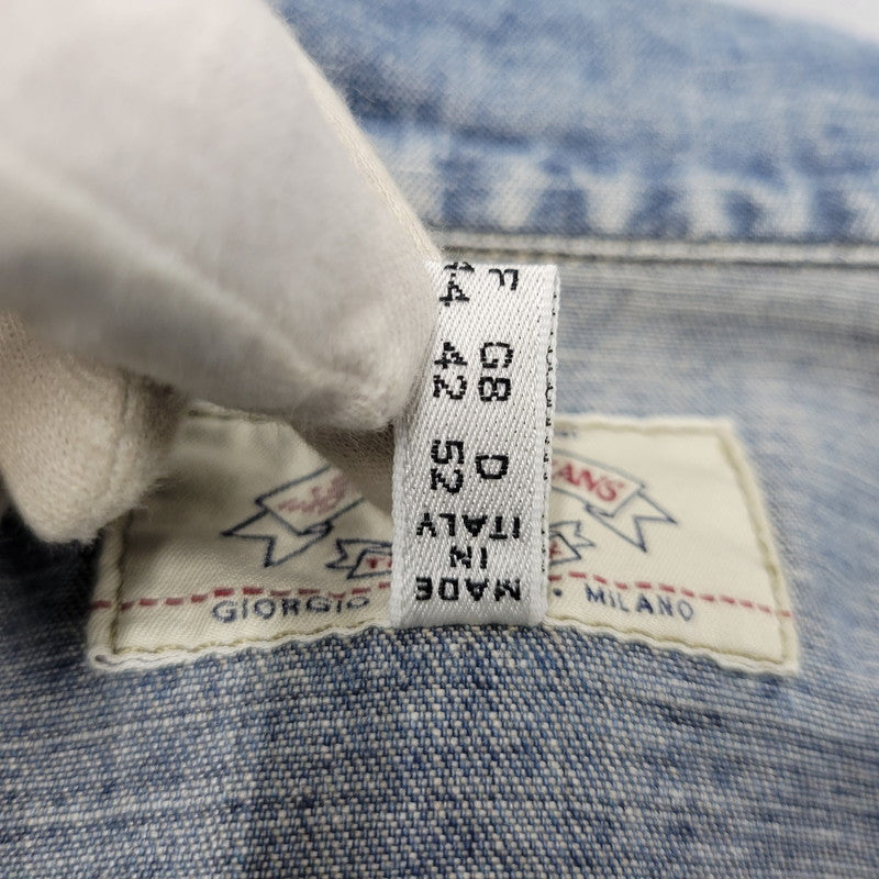 【中古品】【メンズ】 ARMANI JEANS アルマーニ・ジーンズ 90S DENIM SHIRT JACKET デニム シャツ ジャケット トップス 長袖 146-260918-ya-27-izu サイズ：USA36 カラー：インディゴ 万代Net店