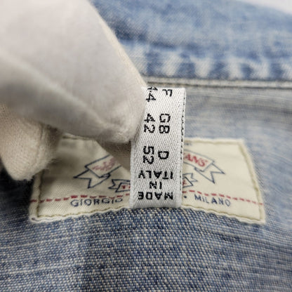 【中古品】【メンズ】 ARMANI JEANS アルマーニ・ジーンズ 90S DENIM SHIRT JACKET デニム シャツ ジャケット トップス 長袖 146-260918-ya-27-izu サイズ：USA36 カラー：インディゴ 万代Net店