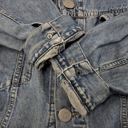 【中古品】【メンズ】 ARMANI JEANS アルマーニ・ジーンズ 90S DENIM SHIRT JACKET デニム シャツ ジャケット トップス 長袖 146-260918-ya-27-izu サイズ：USA36 カラー：インディゴ 万代Net店