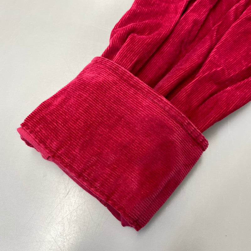 【中古品】【メンズ】 OLD HERMES オールド エルメス CORDUROY LS SHIRT コーデュロイ ロングスリーブ シャツ トップス 長袖 141-260907-cs-09-izu サイズ：41/16 カラー：レッド系 万代Net店