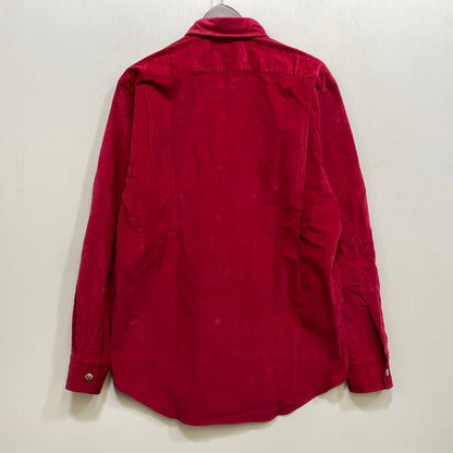 【中古品】【メンズ】 OLD HERMES オールド エルメス CORDUROY LS SHIRT コーデュロイ ロングスリーブ シャツ トップス 長袖 141-260907-cs-09-izu サイズ：41/16 カラー：レッド系 万代Net店