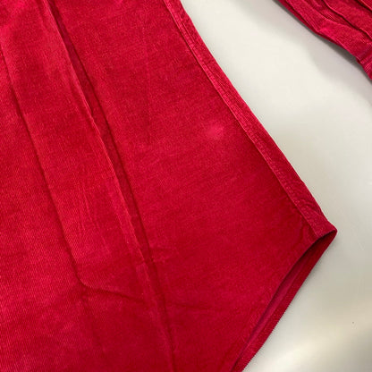 【中古品】【メンズ】 OLD HERMES オールド エルメス CORDUROY LS SHIRT コーデュロイ ロングスリーブ シャツ トップス 長袖 141-260907-cs-09-izu サイズ：41/16 カラー：レッド系 万代Net店