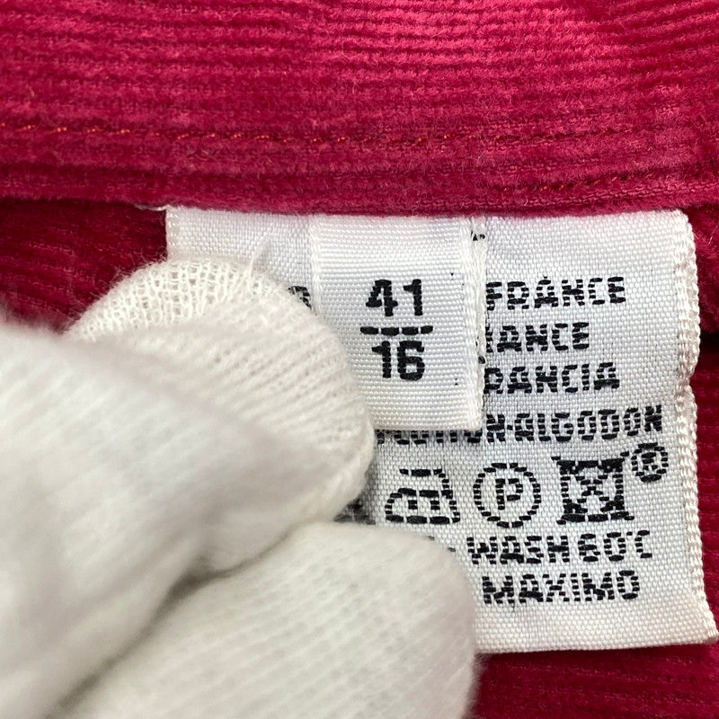 【中古品】【メンズ】 OLD HERMES オールド エルメス CORDUROY LS SHIRT コーデュロイ ロングスリーブ シャツ トップス 長袖 141-260907-cs-09-izu サイズ：41/16 カラー：レッド系 万代Net店