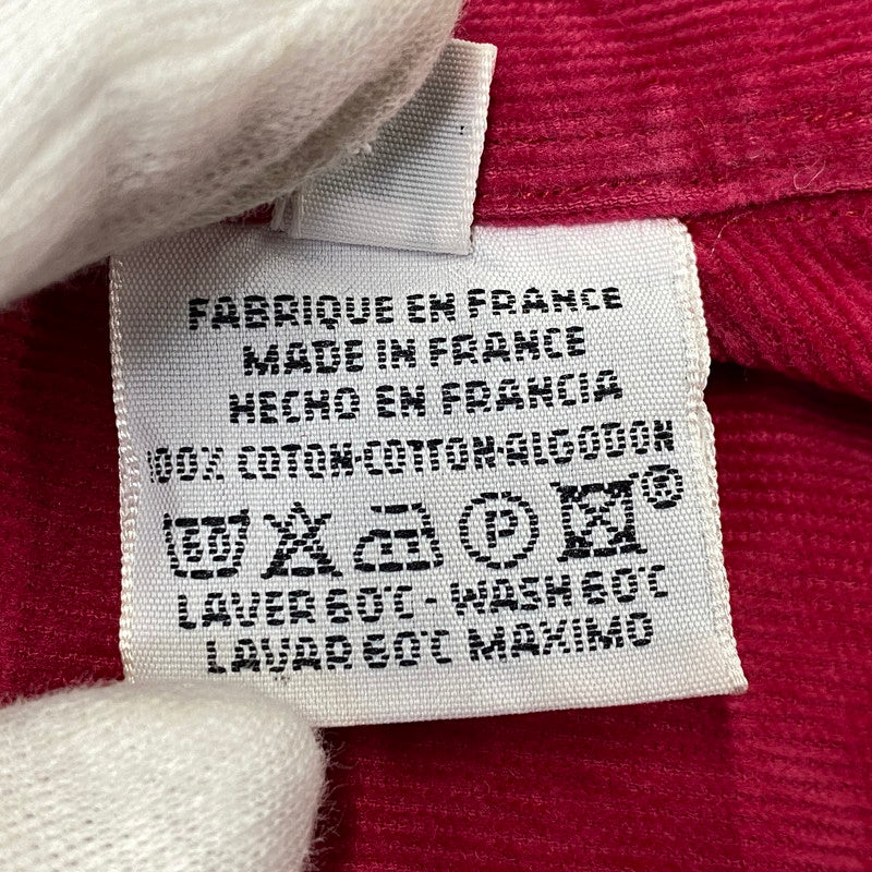 【中古品】【メンズ】 OLD HERMES オールド エルメス CORDUROY LS SHIRT コーデュロイ ロングスリーブ シャツ トップス 長袖 141-260907-cs-09-izu サイズ：41/16 カラー：レッド系 万代Net店