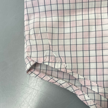 【中古品】【メンズ】 OLD HERMES オールド エルメス 90S CHECK DRESS LS SHIRT チェック ドレス ロングスリーブ シャツ トップス 長袖 141-260907-cs-07-izu サイズ：40-15 3/4 カラー：ピンク系 万代Net店