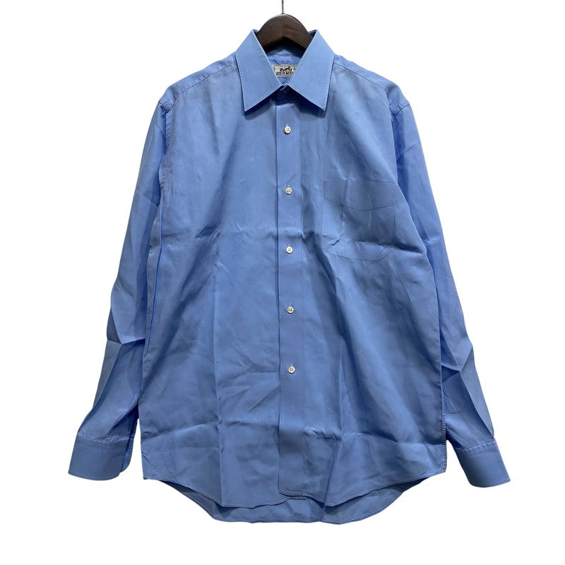 【中古品】【メンズ】 OLD HERMES オールド エルメス 90S DRESS LS SHIRT ドレス ロングスリーブ シャツ トップス 長袖 141-260907-cs-08-izu サイズ：40-15 3/4 カラー：ブルー系 万代Net店