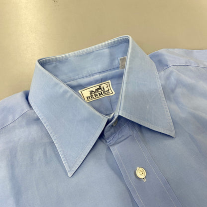 【中古品】【メンズ】 OLD HERMES オールド エルメス 90S DRESS LS SHIRT ドレス ロングスリーブ シャツ トップス 長袖 141-260907-cs-08-izu サイズ：40-15 3/4 カラー：ブルー系 万代Net店