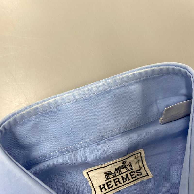 【中古品】【メンズ】 OLD HERMES オールド エルメス 90S DRESS LS SHIRT ドレス ロングスリーブ シャツ トップス 長袖 141-260907-cs-08-izu サイズ：40-15 3/4 カラー：ブルー系 万代Net店