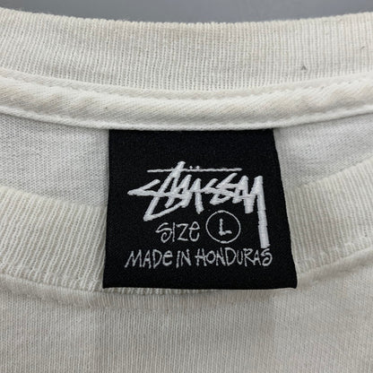 【中古品】【メンズ】 STUSSY ステューシー STOCK HONOLULU TEE ストック ホノルル Tシャツ トップス 半袖 142-260918-ya-07-izu サイズ：L カラー：ホワイト 万代Net店