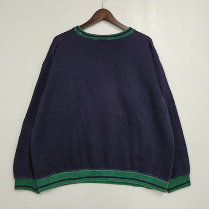 【中古品】 SESAME STREET セサミ ストリート ELMO CREWNECK SWEATSHIRT エルモ クルーネック スウェットシャツ トップス 長袖 146-260918-ya-28-izu サイズ：XL カラー：ネイビー 万代Net店