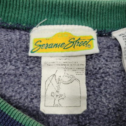 【中古品】 SESAME STREET セサミ ストリート ELMO CREWNECK SWEATSHIRT エルモ クルーネック スウェットシャツ トップス 長袖 146-260918-ya-28-izu サイズ：XL カラー：ネイビー 万代Net店