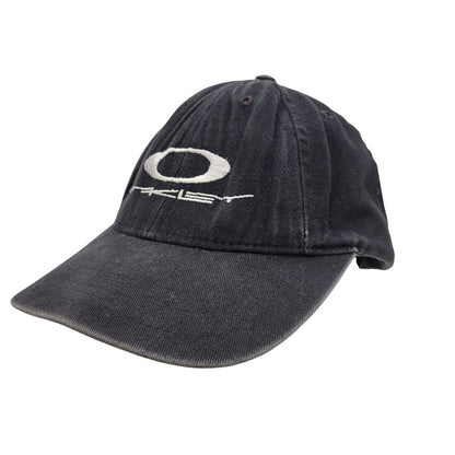【中古品】【メンズ/レディース】 OLD OAKLEY オールド オークリー GENUINE SOFTWARE LOGO CAP ロゴキャップ 帽子 USA製 185-260909-as-09-izu サイズ：F カラー：ブラック 万代Net店
