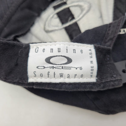 【中古品】【メンズ/レディース】 OLD OAKLEY オールド オークリー GENUINE SOFTWARE LOGO CAP ロゴキャップ 帽子 USA製 185-260909-as-09-izu サイズ：F カラー：ブラック 万代Net店