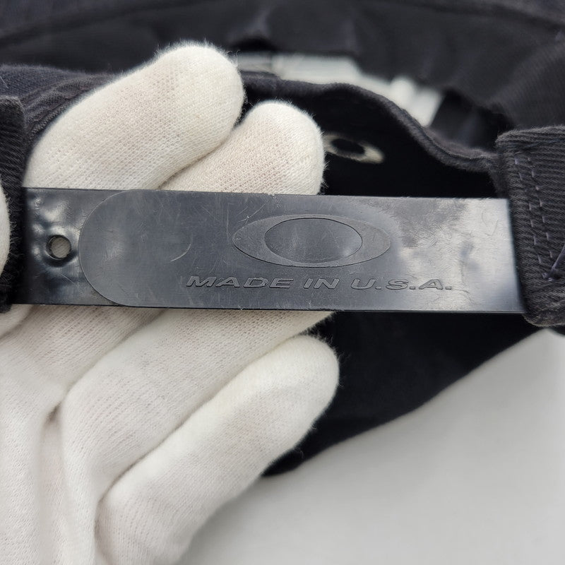 【中古品】【メンズ/レディース】 OLD OAKLEY オールド オークリー GENUINE SOFTWARE LOGO CAP ロゴキャップ 帽子 USA製 185-260909-as-09-izu サイズ：F カラー：ブラック 万代Net店