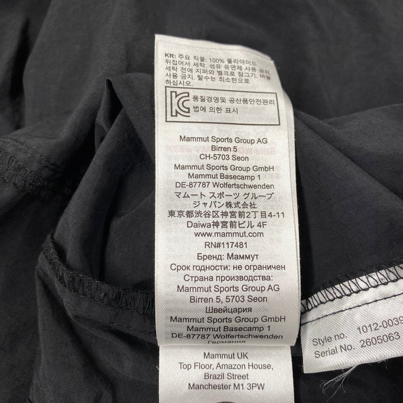 【中古品】【メンズ】 MAMMUT マムート 1012-00391 HIKING WB HOODED JACKET ハイキング ウィンドブレーカー フーデッド ジャケット アウター 144-260919-ya-12-izu サイズ：M カラー：ブラック 万代Net店
