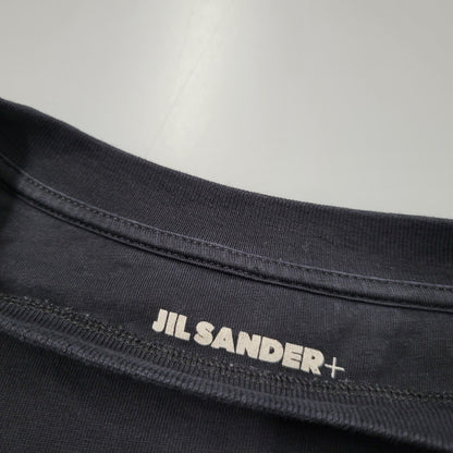 【中古品】【メンズ】 JIL SANDER ジルサンダー LOGO L/S TEE J47GC002J45048 ロゴ 長袖 Tシャツ 141-260909-as-13-izu サイズ：M カラー：ブラック 万代Net店