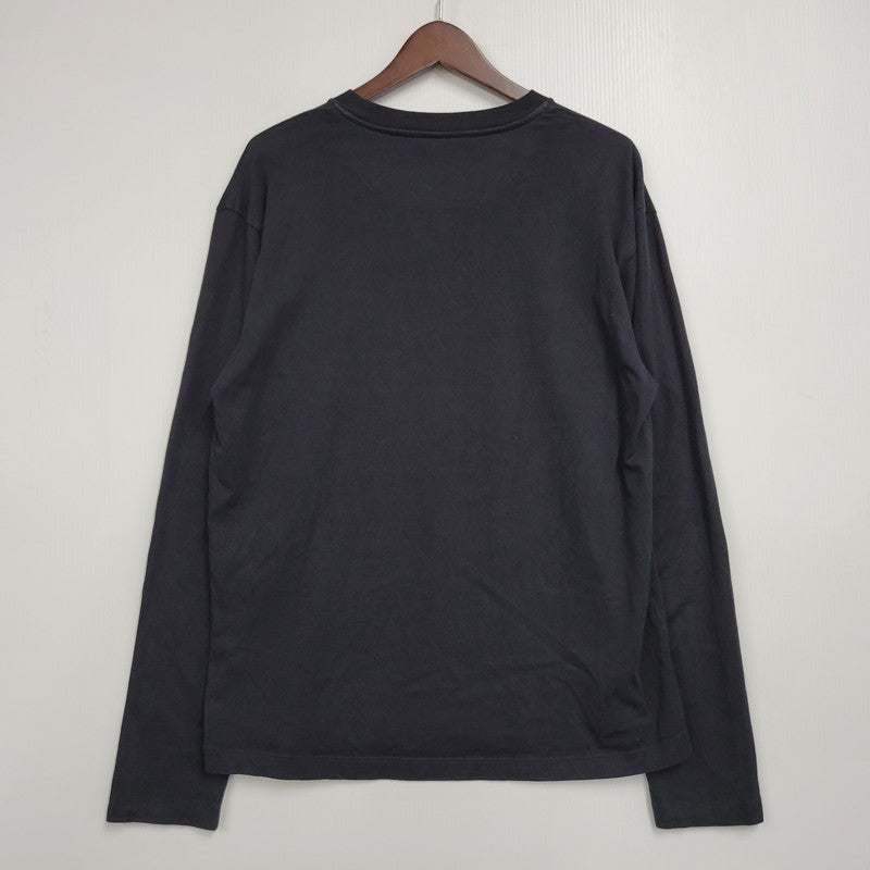 【中古品】【メンズ】 JIL SANDER ジルサンダー LOGO L/S TEE J47GC002J45048 ロゴ 長袖 Tシャツ 141-260909-as-13-izu サイズ：M カラー：ブラック 万代Net店
