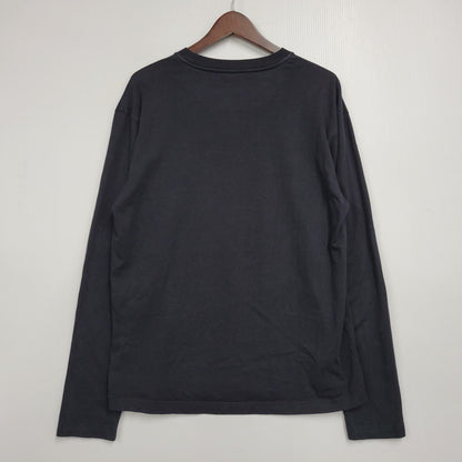【中古品】【メンズ】 JIL SANDER ジルサンダー LOGO L/S TEE J47GC002J45048 ロゴ 長袖 Tシャツ 141-260909-as-13-izu サイズ：M カラー：ブラック 万代Net店