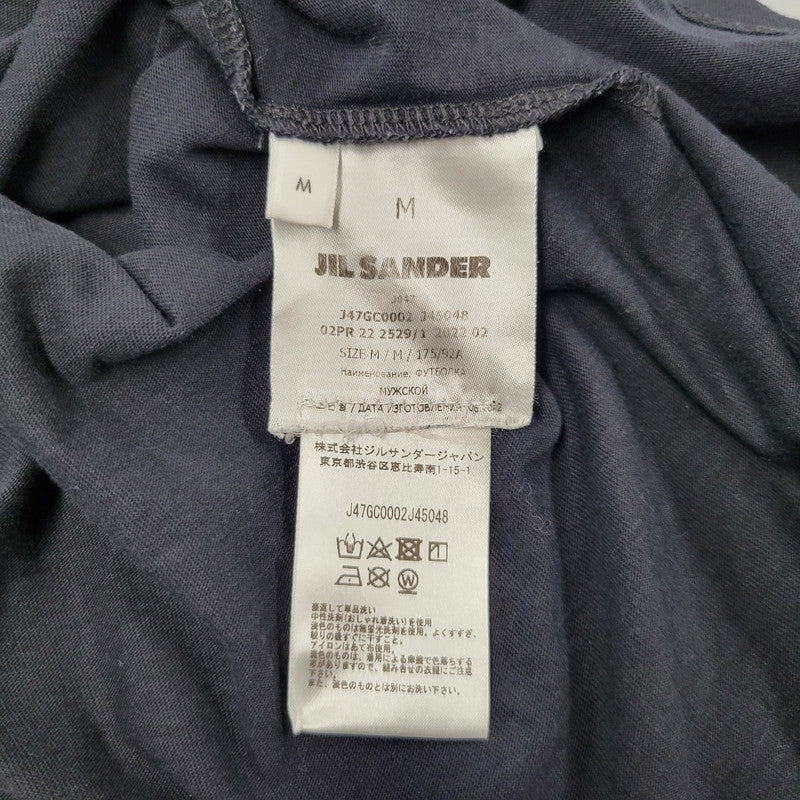 【中古品】【メンズ】 JIL SANDER ジルサンダー LOGO L/S TEE J47GC002J45048 ロゴ 長袖 Tシャツ 141-260909-as-13-izu サイズ：M カラー：ブラック 万代Net店