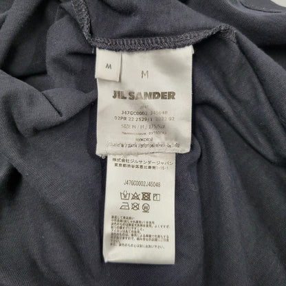 【中古品】【メンズ】 JIL SANDER ジルサンダー LOGO L/S TEE J47GC002J45048 ロゴ 長袖 Tシャツ 141-260909-as-13-izu サイズ：M カラー：ブラック 万代Net店