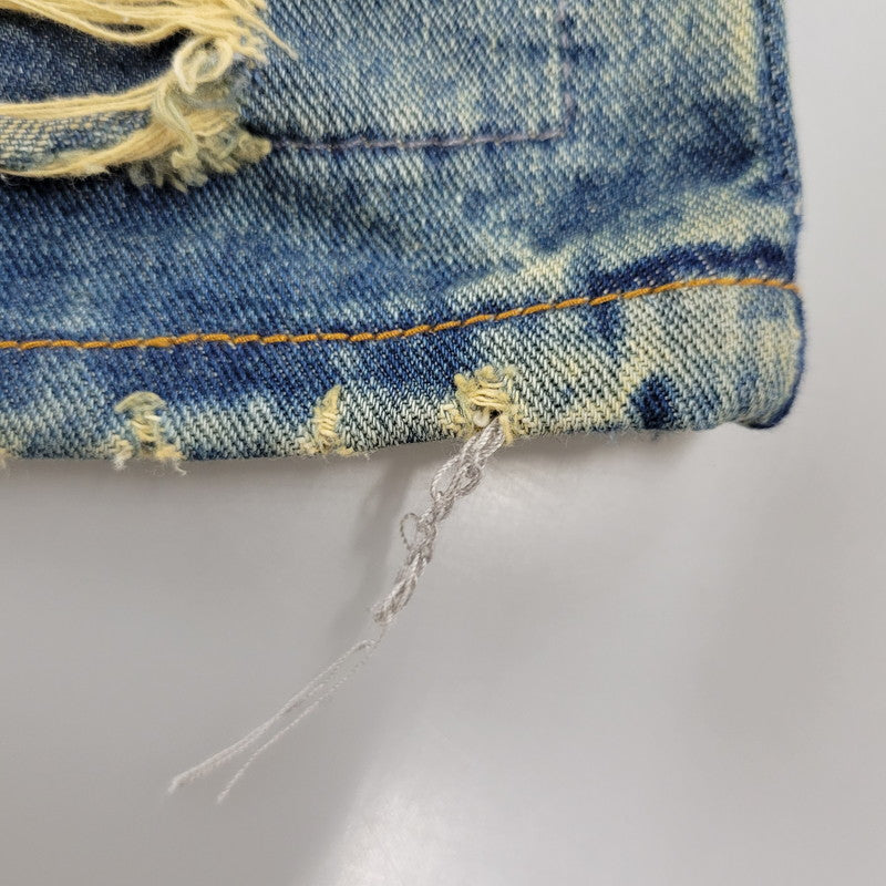 【中古品】【メンズ】 WANNA ワナ L.F.S.E 55 DISTRESSED JEANS ディストレスド ジーンズ ボトムス 153-260908-yn-03-izu サイズ：2 カラー：インディゴ 万代Net店