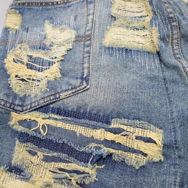 【中古品】【メンズ】 WANNA ワナ L.F.S.E 55 DISTRESSED JEANS ディストレスド ジーンズ ボトムス 153-260908-yn-03-izu サイズ：2 カラー：インディゴ 万代Net店