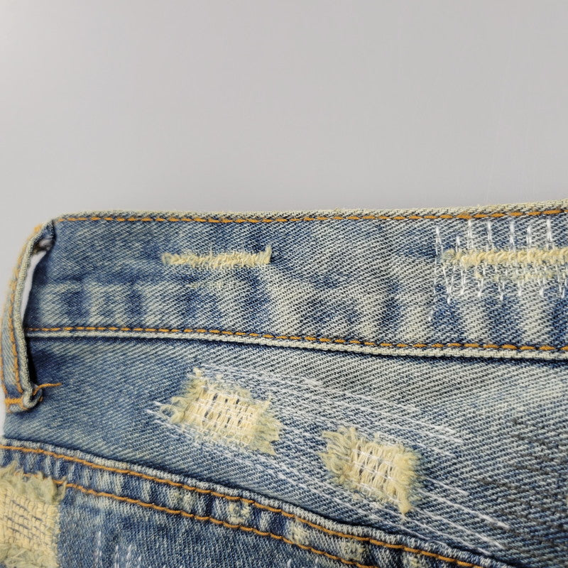 【中古品】【メンズ】 WANNA ワナ L.F.S.E 55 DISTRESSED JEANS ディストレスド ジーンズ ボトムス 153-260908-yn-03-izu サイズ：2 カラー：インディゴ 万代Net店